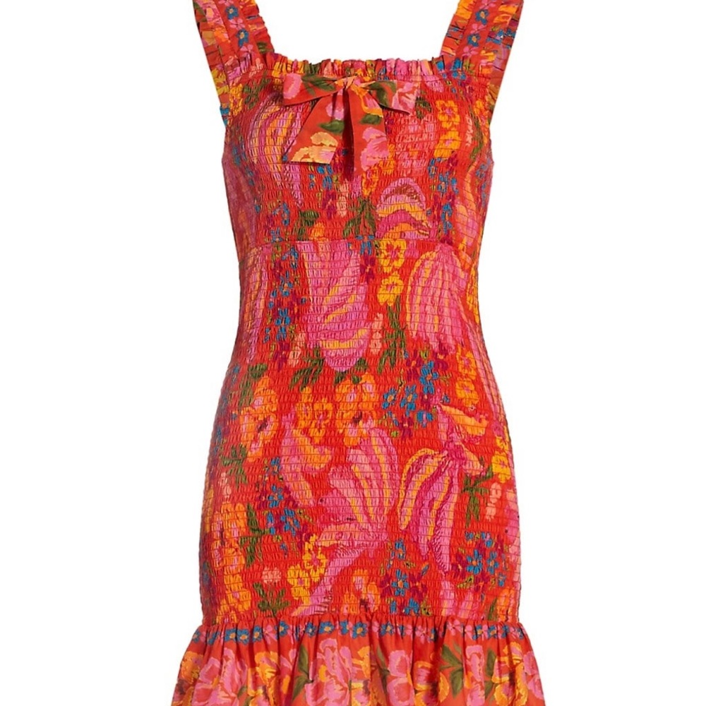 FARM Rio Red Spring Bananas Mini Dress, Size Small, NWT